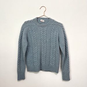 Blue knitted sweater